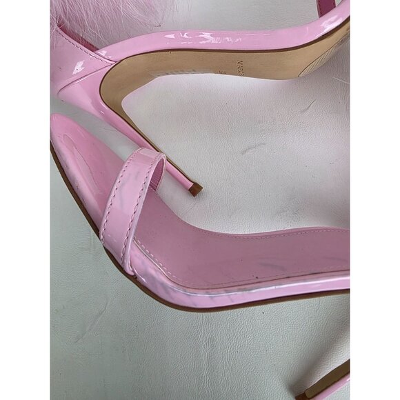 Marc Fisher LTD Genivy Feather Ankle Strap Stiletto Sandals Flamingo Pink 8.5 - Picture 10 of 10